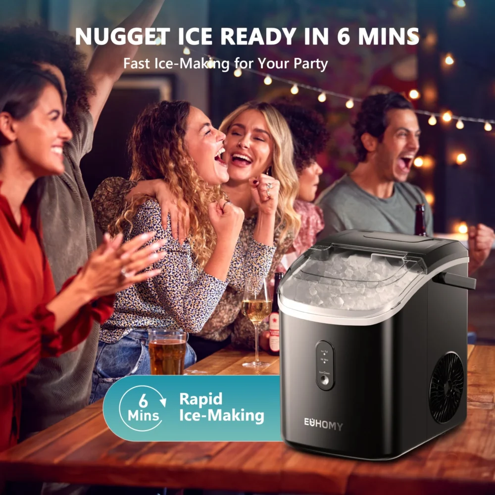 EUHOMY Nugget Ice Maker Countertop with Handle - Image 9