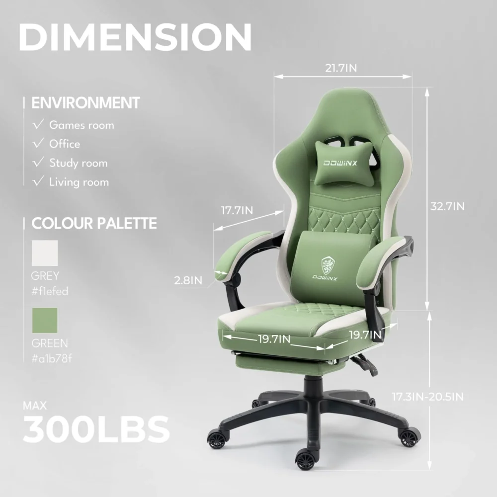 Dowinx Gaming Chair Breathable Fabric Computer Chair - Image 8