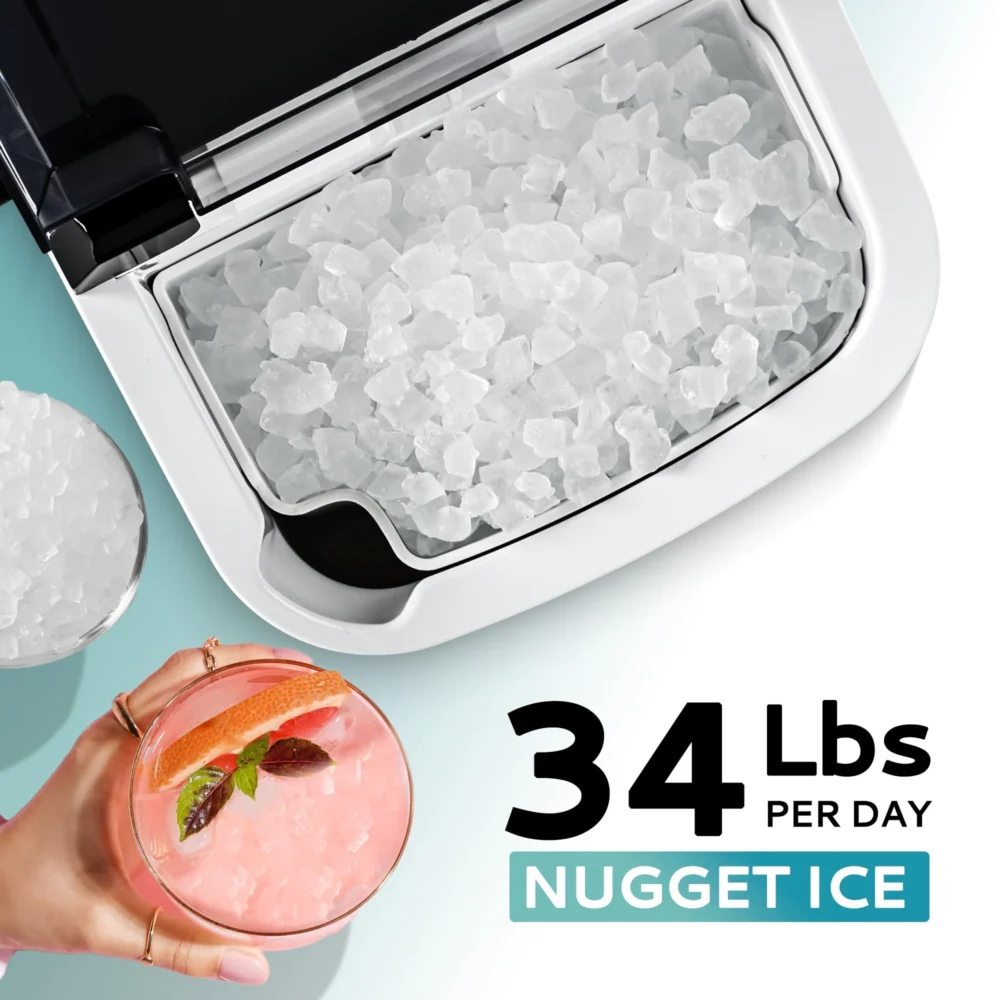 EUHOMY Nugget Ice Maker Countertop with Handle - Image 3