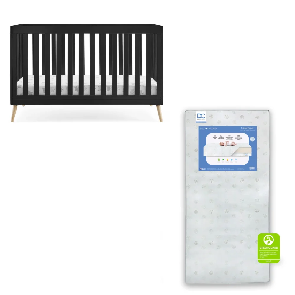 Essex 4-in-1 Convertible Baby Crib with Toddler Mattress