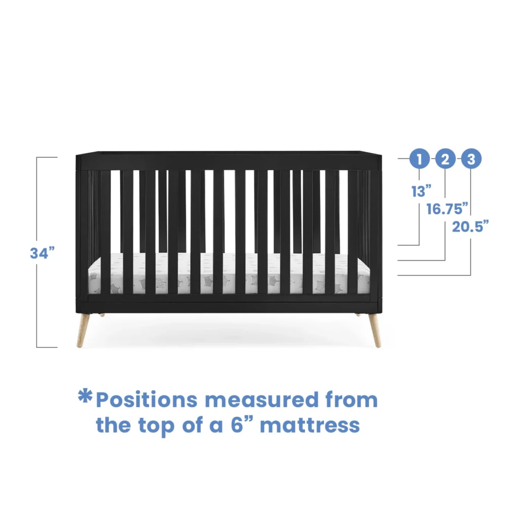 Essex 4-in-1 Convertible Baby Crib with Toddler Mattress - Image 12