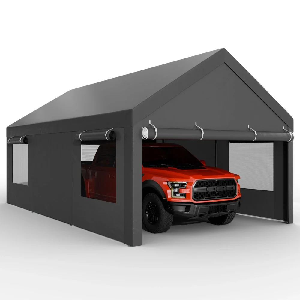 JYQAQA 12x20 FT Heavy Duty Carport Canopy