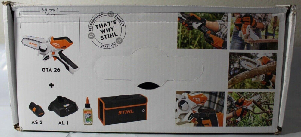 STIHL GTA 26 PRUNER CHAINSAW W/CARRYING CASE, BATTERY AND CHARGER. - Image 4