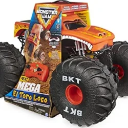 Monster Jam, Official Mega Grave Digger All-Terrain Remote Control Monster Truck with Lights - Image 9
