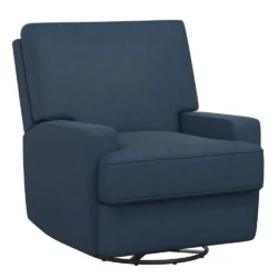 Baby Relax DE68804 39 x 38.5 x 32 in. Raymond Swivel Glider Recliner Chair, Dark Blue