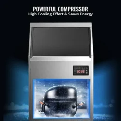 33-lbStorage Ice Maker 80-lb Freestanding Cubed Ice Maker (201 Stainless Steel) - Image 5
