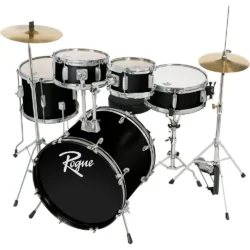 Rogue Junior Kicker 5-Piece Drum Set Black