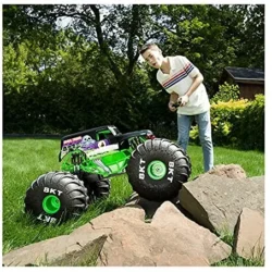 Monster Jam, Official Mega Grave Digger All-Terrain Remote Control Monster Truck with Lights - Image 15