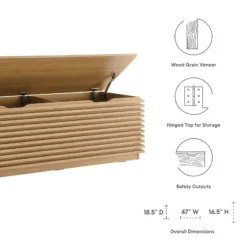 Modway Render Storage Bench - Charcoal - Image 3