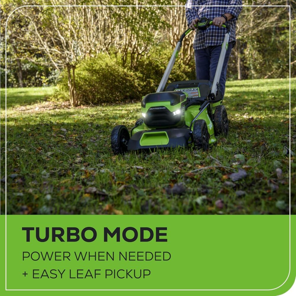 Greenworks 60V 21” Cordless (Self-Propelled) Lawn Mower , 2 x 4.0Ah Batteries and Dual Port Rapid Charger - Image 9