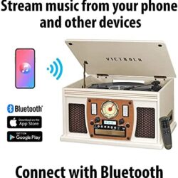 Victrola 8-in-1 Bluetooth Record Player & Multimedia Center, Built-in Stereo Speakers – Turntable, Wireless Music Streaming - Image 26