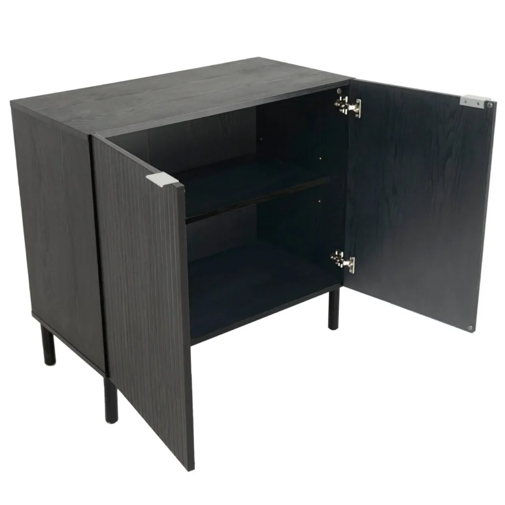 Sango Merk 2-Door Cabinet, Black - Image 5