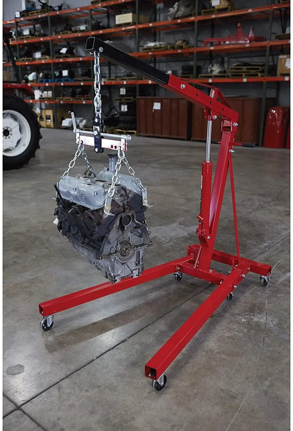 Strongway Hydraulic Engine Hoist with Load Leveler – 2-Ton Capacity, 1in.-82 5/8in. Lift Range - Image 6