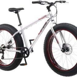 Mongoose Malus Mens and Women Fat Tire Mountain Bike, 26-Inch Bicycle Wheels, 4-Inch Wide Knobby Tires, Steel Frame, 7 Speed Drivetrain, Shimano Rear Derailleur, Disc Brakes - Image 5