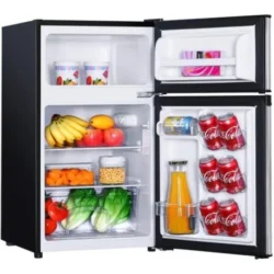Mini Fridge with Freezer, 3.1 Cu.Ft Small Refrigerator, Compact Refrigerator with LED Light - Image 3