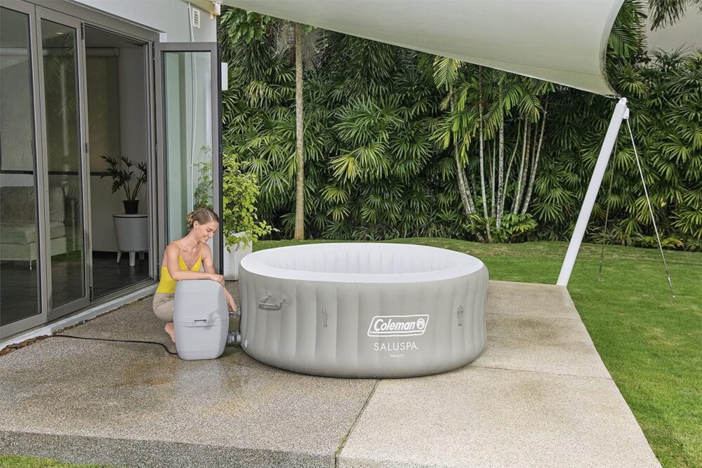 Inflatable Hot Tub Spa | Portable Hot Tub with Heated Water System and 140 Bubble Jets | Fits Up to 4 People - Image 8