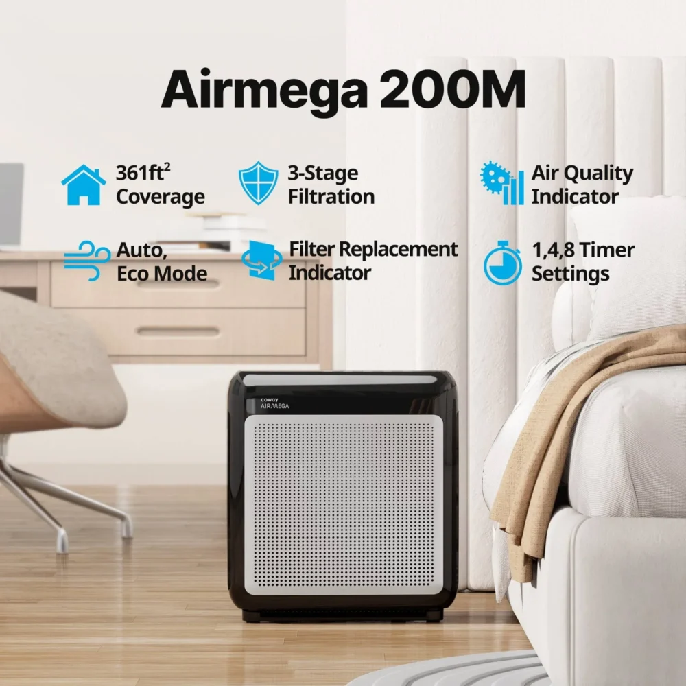 200m Air Purifier - Black - Image 15