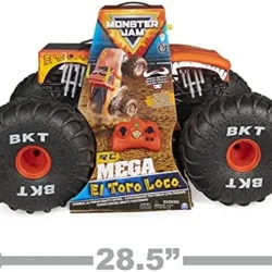 Monster Jam, Official Mega Grave Digger All-Terrain Remote Control Monster Truck with Lights - Image 2