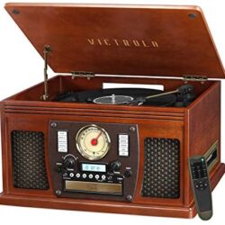 Victrola 8-in-1 Bluetooth Record Player & Multimedia Center, Built-in Stereo Speakers – Turntable, Wireless Music Streaming - Image 6