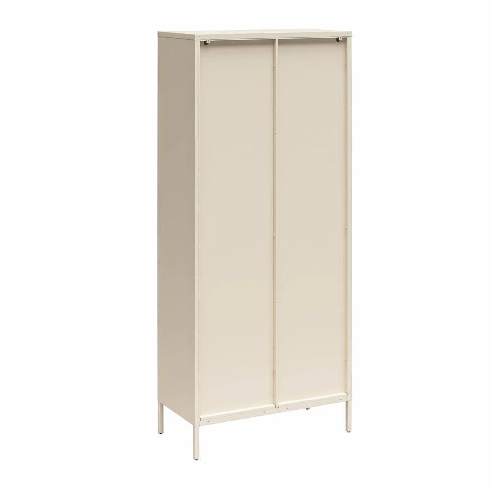 Mr. Kate Luna Tall 2 Door Accent Cabinet with Fluted Glass, Parchment - Image 3