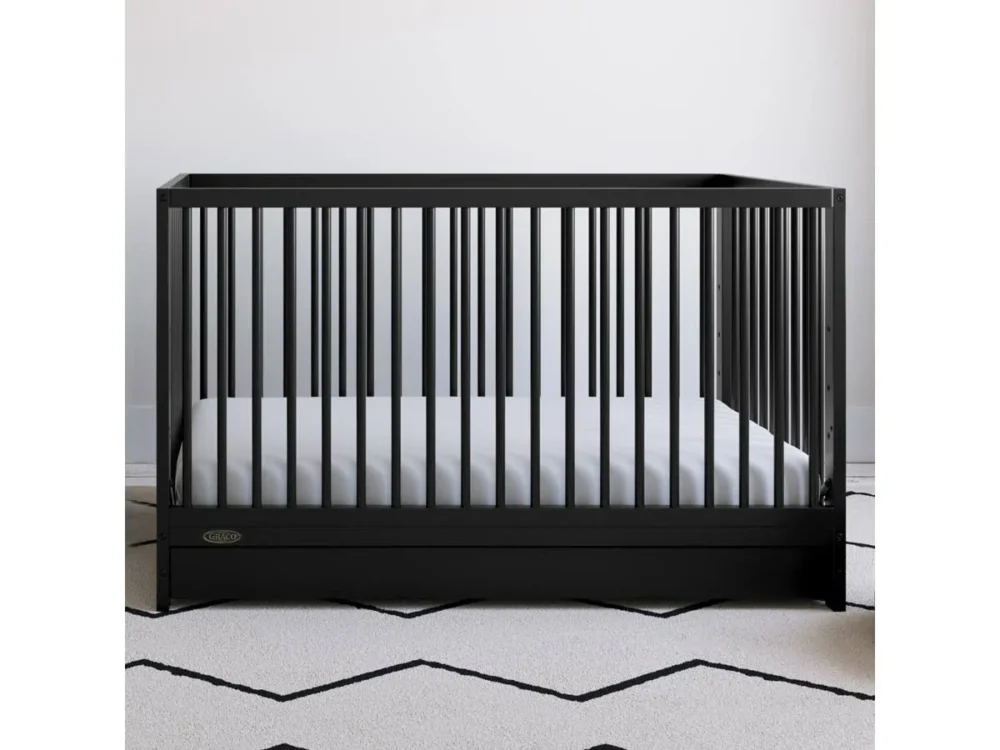 Graco - Teddi 5-in-1 Convertible Crib with Drawer - Black - Image 7