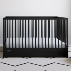 Graco - Teddi 5-in-1 Convertible Crib with Drawer - Black - Image 7