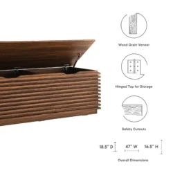 Modway Render Storage Bench - Oak - Image 4