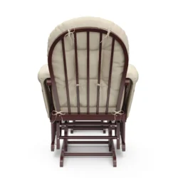 Stork Craft Hoop Custom Glider and Ottoman Set, White/Taupe Swirl - Image 6