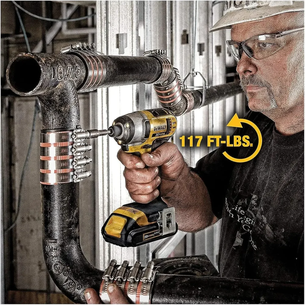 DEWALT 20V MAX Cordless Drill and Impact Driver, Power Tool Combo Kit with 2 Batteries and Charger (DCK240C2) - Image 8