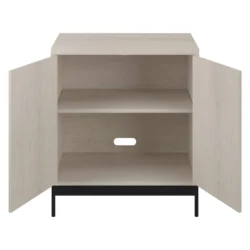 Hudson&Canal Whitman 28" Wide Rectangular Accent Cabinet in Black Grain - Image 4