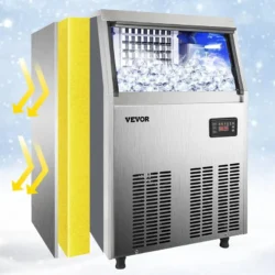 33-lbStorage Ice Maker 110-lb Freestanding Cubed Ice Maker (201 Stainless Steel) - Image 3