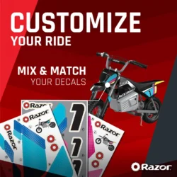 Miniature Dirt Rocket Mx350 Electric-Powered Dirt Bike - Black with Decal Included, 24V Electric Ride-On Motocross Bike for Kids 13+ - Image 6
