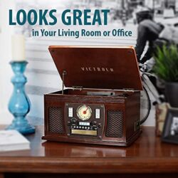 Victrola 8-in-1 Bluetooth Record Player & Multimedia Center, Built-in Stereo Speakers – Turntable, Wireless Music Streaming - Image 24