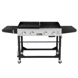 4-Burner Portable Gas Grill and Griddle Combo