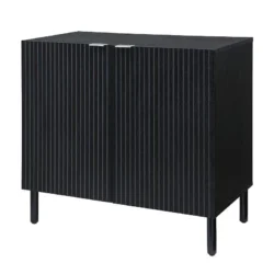 Sango Merk 2-Door Cabinet, Black