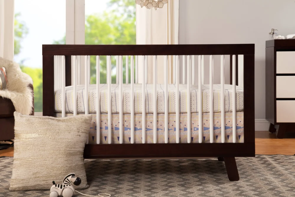 Babyletto Hudson 3-in-1 Convertible Crib, White/Washed Natural - Image 3