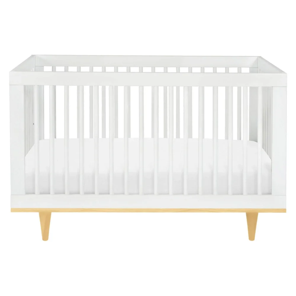 Baby Mod Marley 3-in-1 Convertible Crib, Greenguard Gold Certified - White and Natural - Image 6