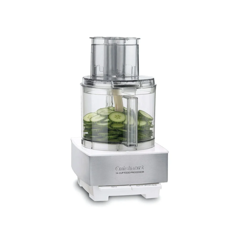 14-Cup Food Processor - Brushed Stainless Steel/White