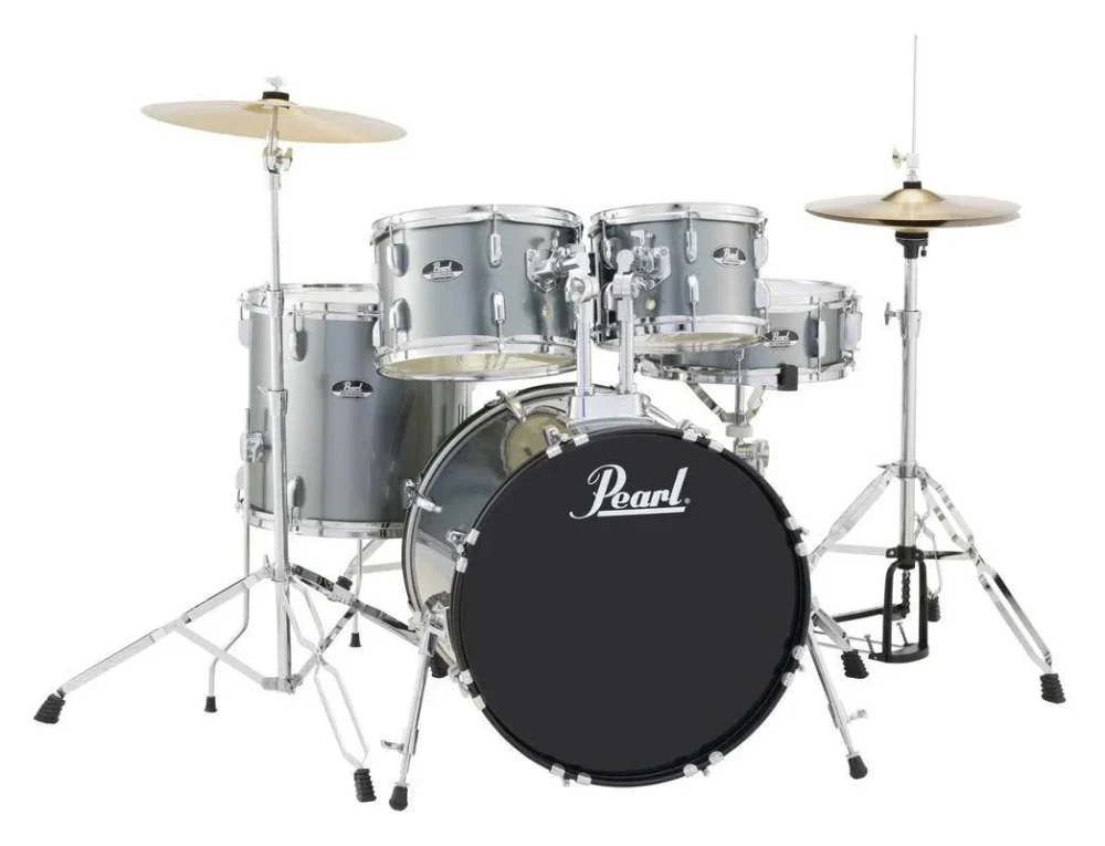 Pearl Roadshow RS525S 5-Piece Drumset with Hardware & Cymbals, Jet Black - Image 6