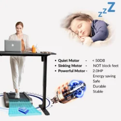 Egofit Walker Pro Smallest Under Desk Electric Walking Treadmill for Home 2.0HP 5° Incline - Image 3