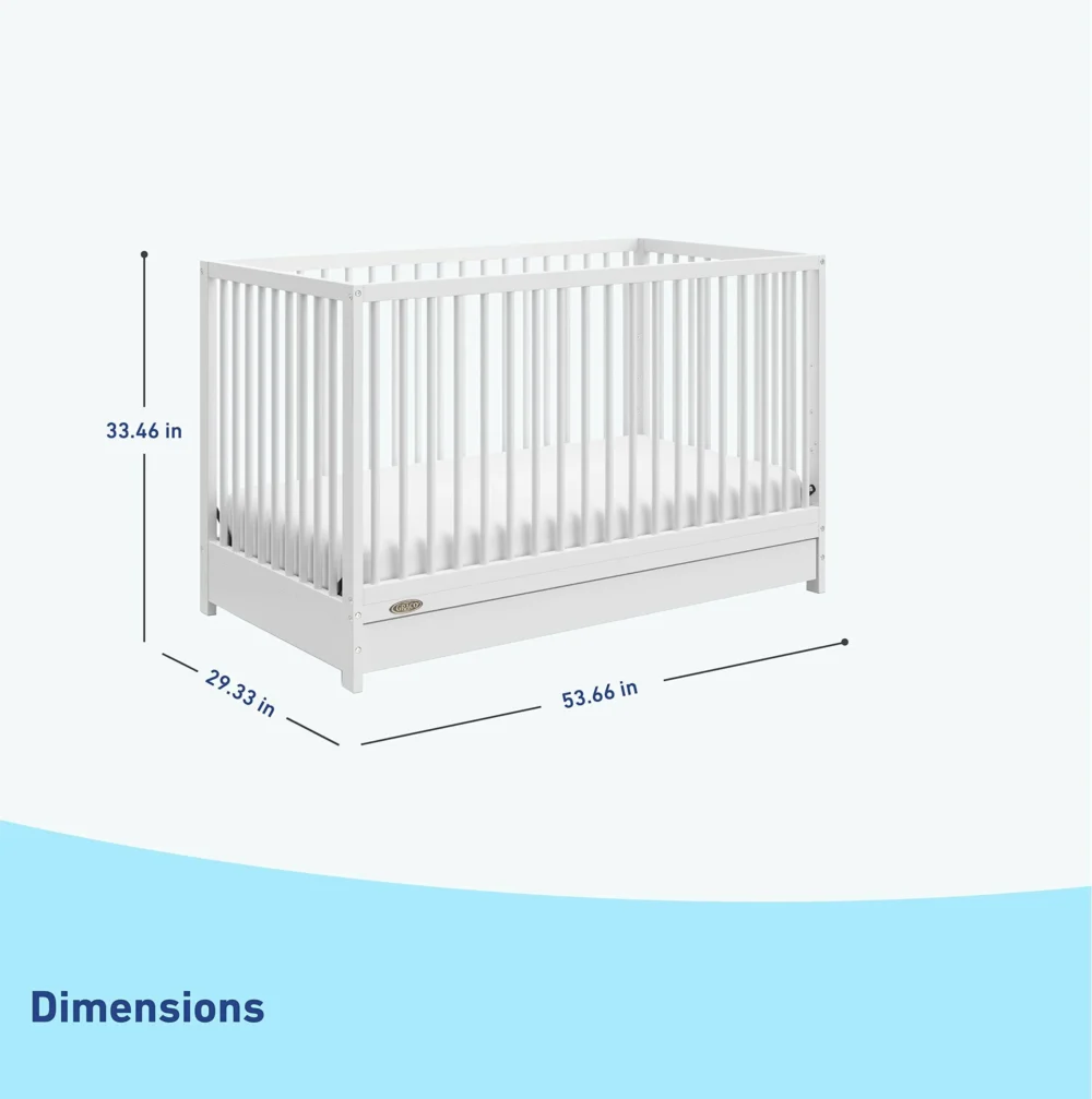 Graco - Teddi 5-in-1 Convertible Crib with Drawer - White - Image 5