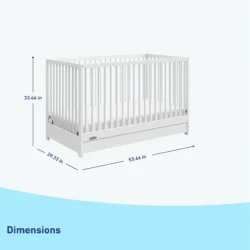 Graco - Teddi 5-in-1 Convertible Crib with Drawer - White - Image 5