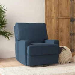 Baby Relax DE68804 39 x 38.5 x 32 in. Raymond Swivel Glider Recliner Chair, Dark Blue - Image 5