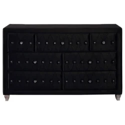 Coaster Deanna 4-Piece Eastern King Bedroom Set Black - Image 15
