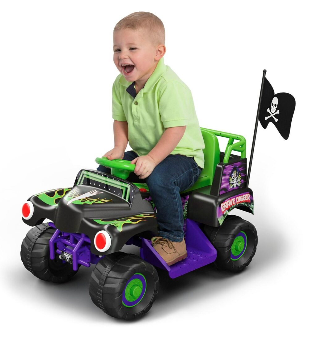 6 Volt Grave Digger Ride On Monster Truck ?with Authentic Monster Jam Graphics for Boys and Girls Ages 18-36 months