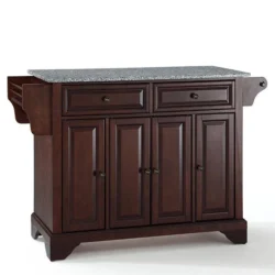 Crosley Lafayette Natural Wood Top Kitchen Island - White - Image 9