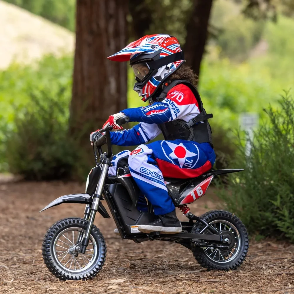 DK1 Electric Dirt Bike for Kids Ages 3-10, Red - Image 7