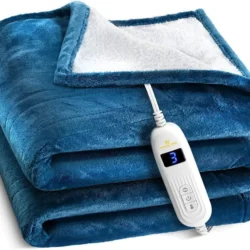 Heated Blanket with Hand Controller for 10 Heating Settings - Electric Blanket with auto Shut-Off ( Blue 50 x 60) - MedicalKingUsa