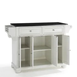 Crosley Lafayette Natural Wood Top Kitchen Island - White - Image 8