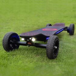Electric Skateboard 4000 Watts | 12S3P | 35 mph | 22 Mile Range | 6′′ Wheels | Cool Lights | – Black